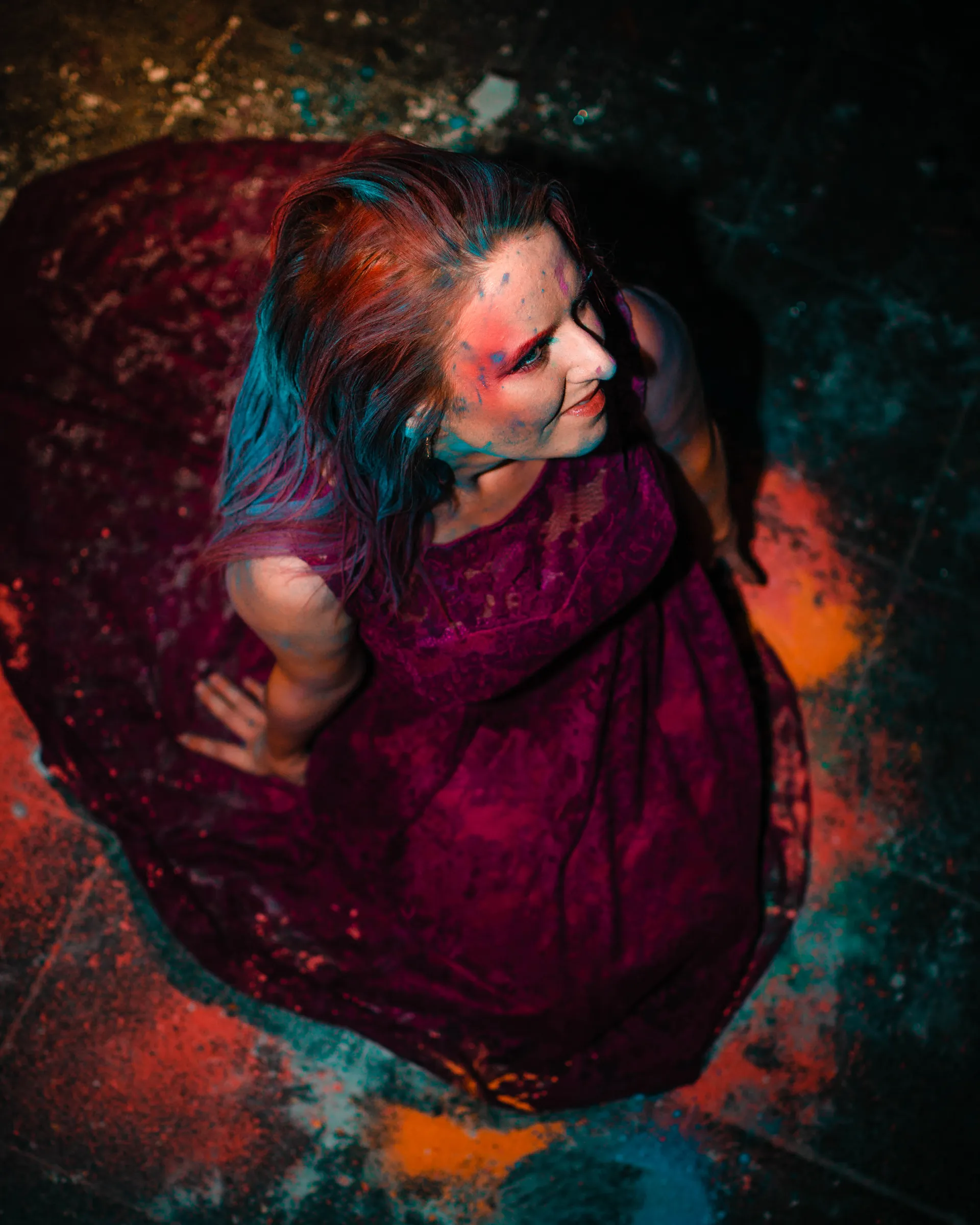 Portrait mit Holi